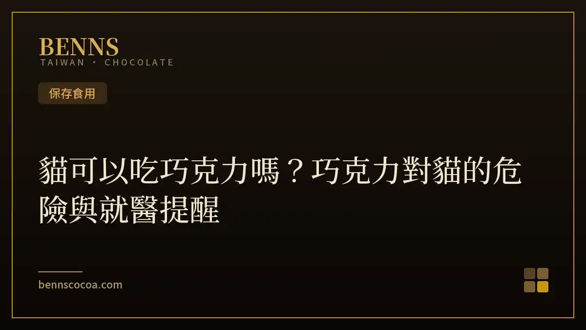 貓可以吃巧克力嗎？巧克力對貓的危險與就醫提醒