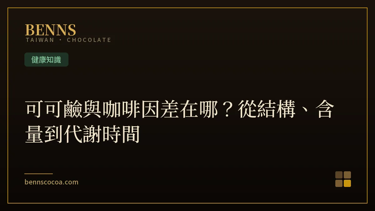可可鹼與咖啡因差在哪?從結構、含量到代謝時間